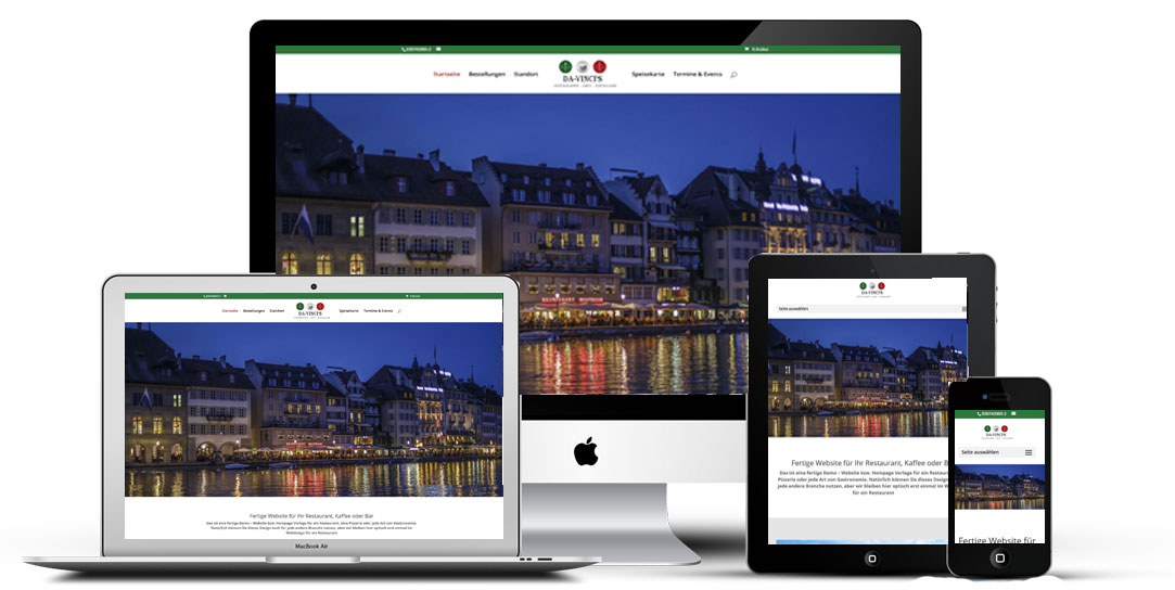 Homepage Design Beispiel Für Restaurant Café Oder Bar